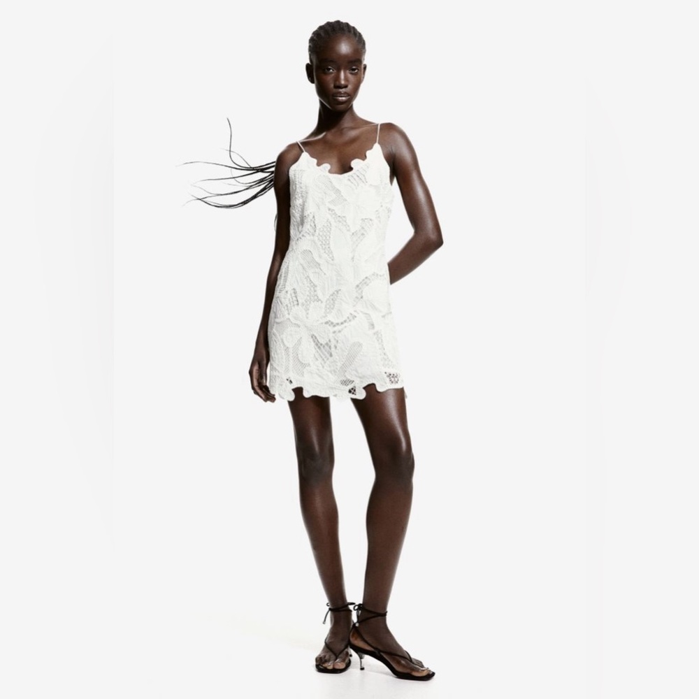 H&M Dress with Eyelet Embroidery sz S